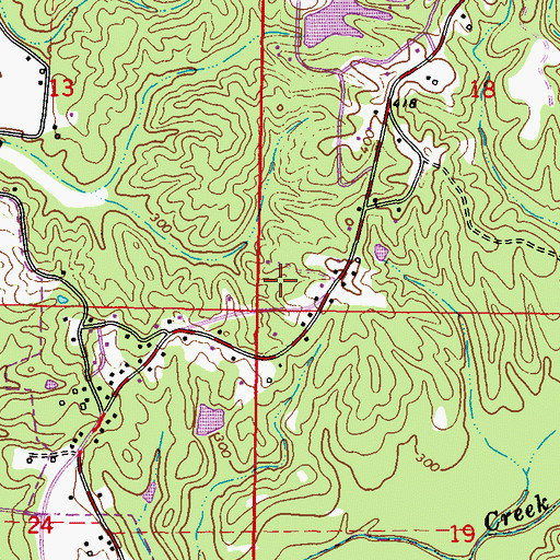 Topographic Map of Scenic Hills Club Lake Dam, MS