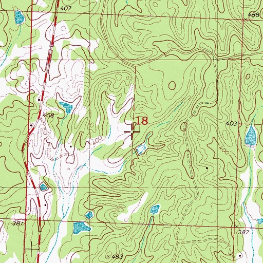 Topographic Map of Briscoe Pond Dam, MS