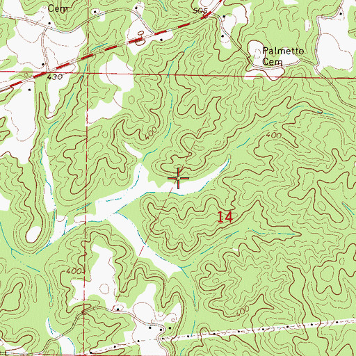 Topographic Map of A E Young Lake Dam, MS