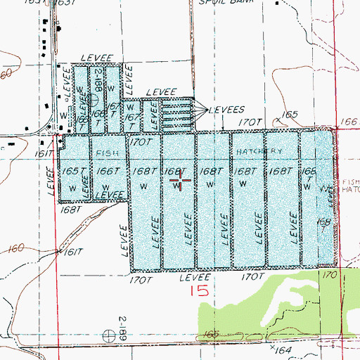 Topographic Map of M and M Fish Farm Lake Dam, MS