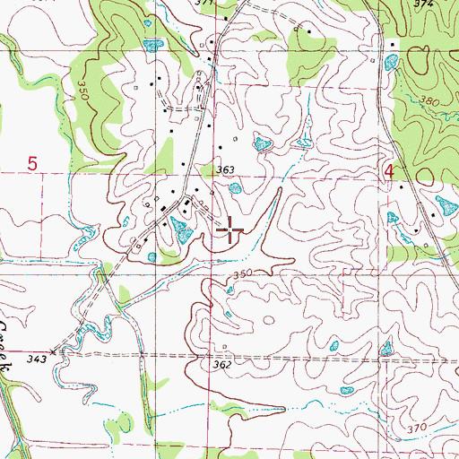 Topographic Map of Boyce Monohan Pond Dam, MS