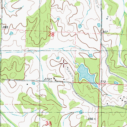 Topographic Map of Mississippi No Name 219 Dam, MS