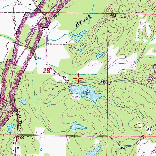 Topographic Map of W D Webb Dam, MS