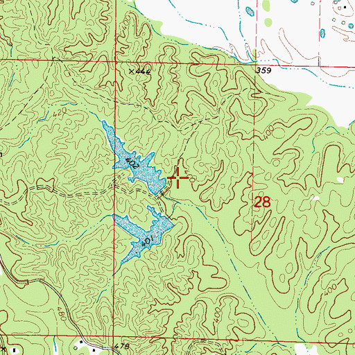 Topographic Map of Lee County Sportsman Club Dam, MS