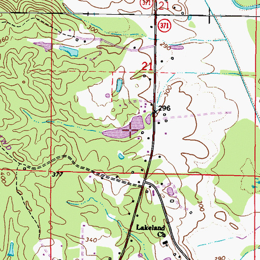 Topographic Map of Wilber Stephens Pond Dam, MS