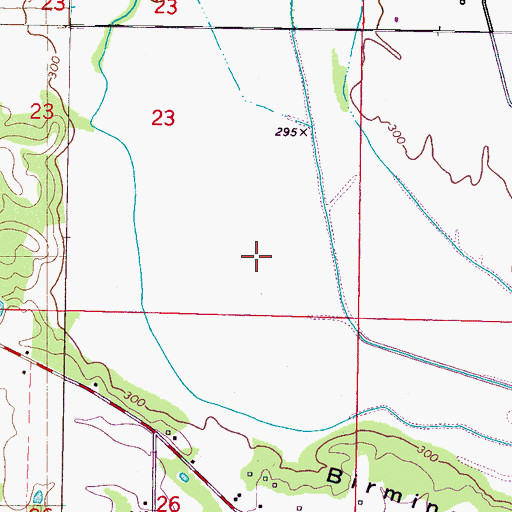 Topographic Map of Town Creek Structure 29 Dam, MS