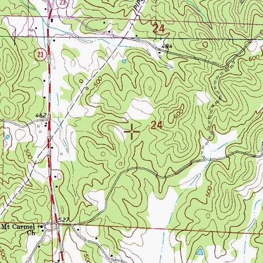 Topographic Map of Collier Lake Dam, MS