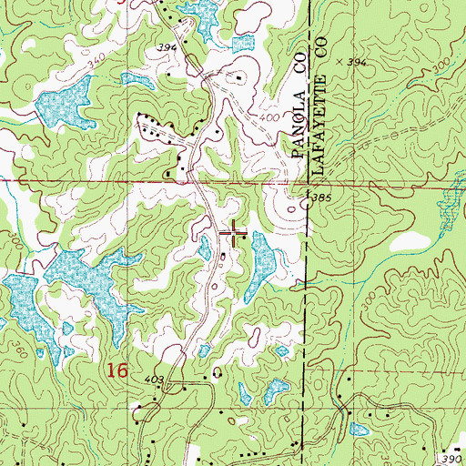 Topographic Map of Pine Lake Dam, MS