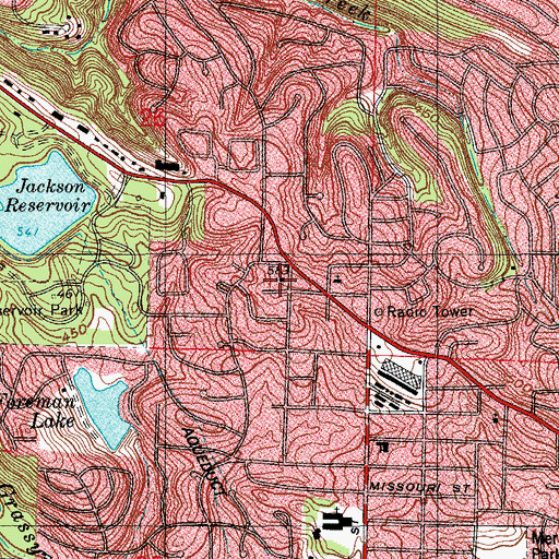 Topographic Map of Foursquare Gospel Church, AR