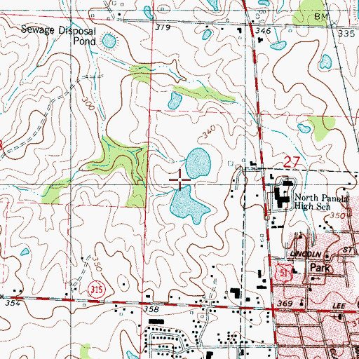 Topographic Map of L A Fedrickson Pond Dam, MS