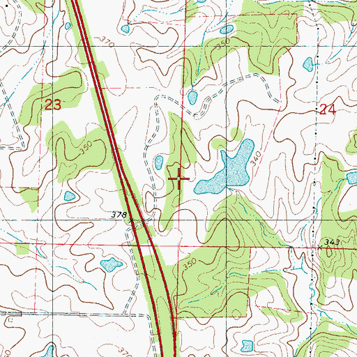 Topographic Map of Mrs Harry Seay Pond Dam, MS