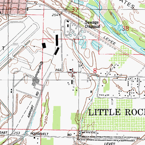 Topographic Map of Frazier School (historical), AR