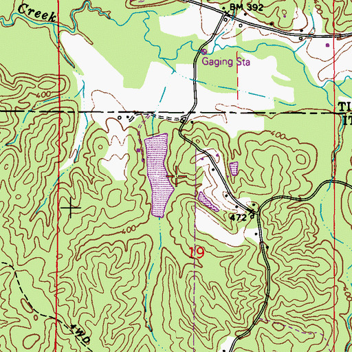 Topographic Map of Credille Dam, MS