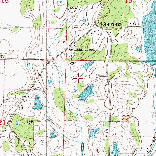 Topographic Map of Phil Marsin Lake Dam, MS