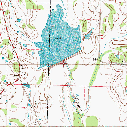 Topographic Map of Rowan Lake Dam, MS