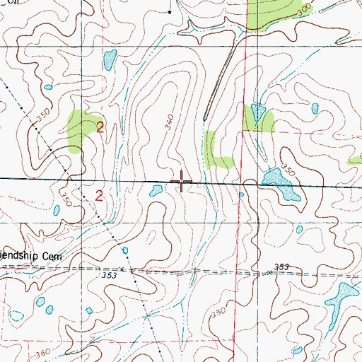 Topographic Map of Miriam Orr Pond Dam, MS