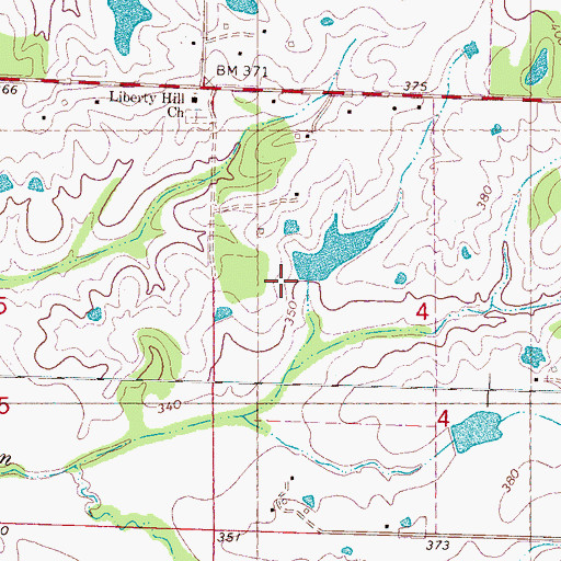 Topographic Map of Mrs Pauline Taylor Pond Dam, MS