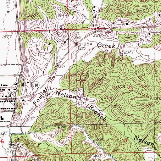 Topographic Map of Indian Creek Watershed Y-9a-21 Dam, MS