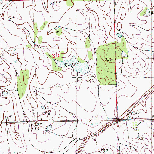 Topographic Map of Herbert E Gowdy Pond Dam, MS