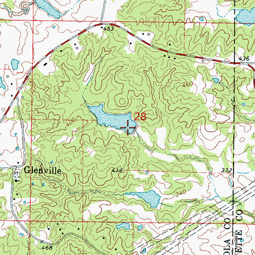 Topographic Map of Greasy Creek Watershed LT-1a-2 Dam, MS
