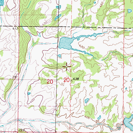Topographic Map of Senatobia Creek Watershed Y-7-2 Dam, MS