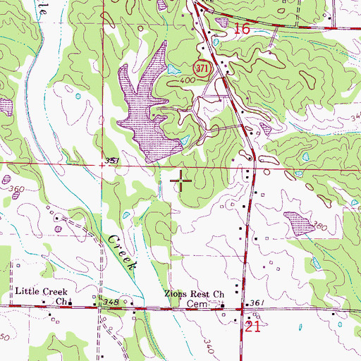 Topographic Map of Depoyster Lake Dam, MS