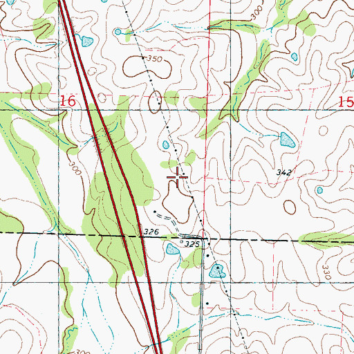 Topographic Map of Elmer Massey Pond Dam, MS