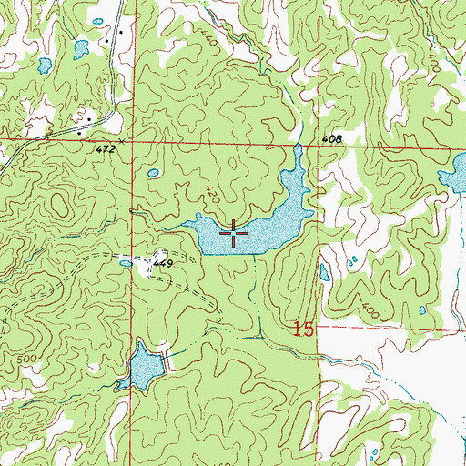 Topographic Map of Greasy Creek Watershed LT-1a-6-7 Dam, MS