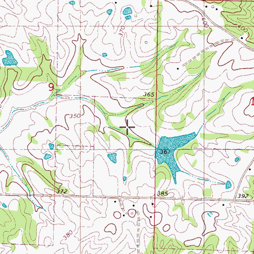 Topographic Map of Senatobia Creek Watershed Y-7-1 Dam, MS