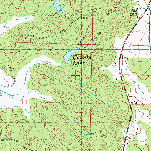 Topographic Map of Union County Lake Dam, MS