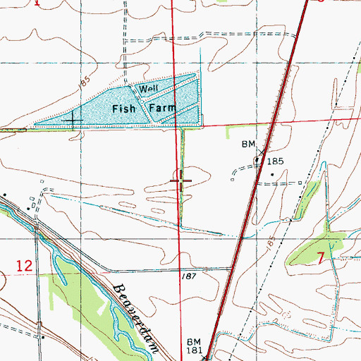 Topographic Map of Boyd Brothers Catfish Ponds Dam, MS