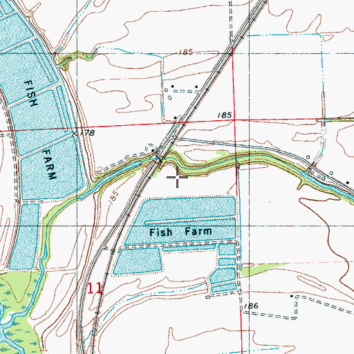 Topographic Map of Mitlon Boyd Catfish Pond Dam, MS