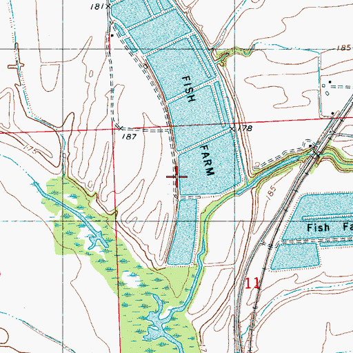 Topographic Map of C H Block Catfish Ponds Dam, MS