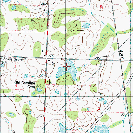 Topographic Map of I C Keefer Pond Dam, MS