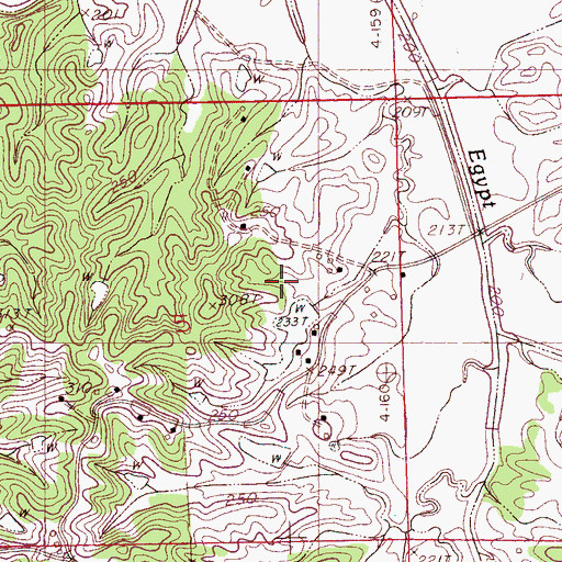 Topographic Map of J O Stuart Pond Dam, MS
