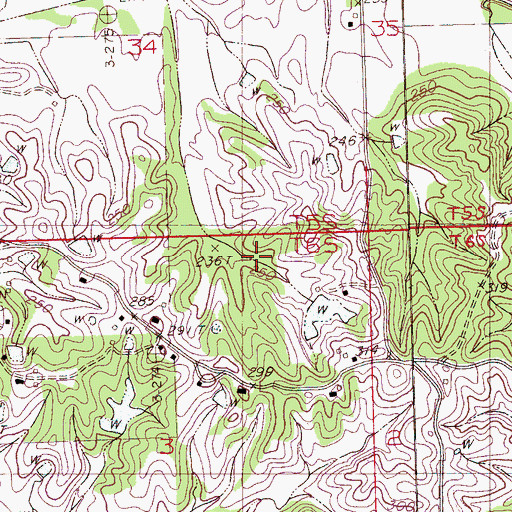 Topographic Map of Mrs Francis Fulkson Pond Dam, MS