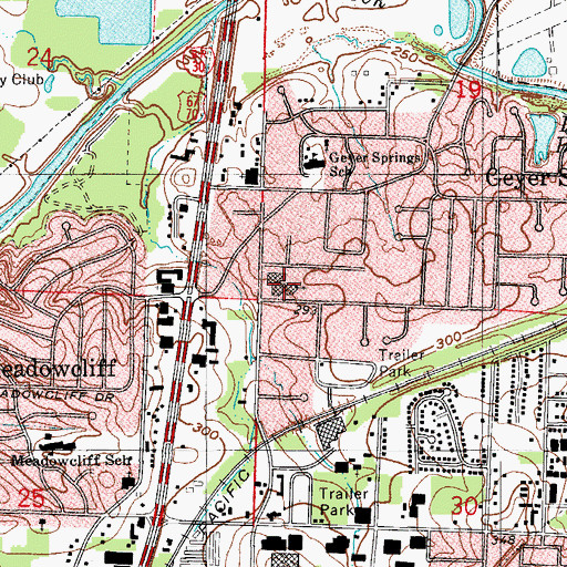 Topographic Map of Geyer Springs First Baptist Church, AR