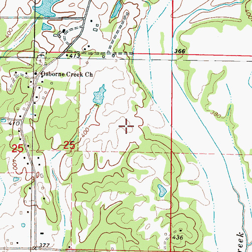 Topographic Map of Eaton Lake Dam, MS