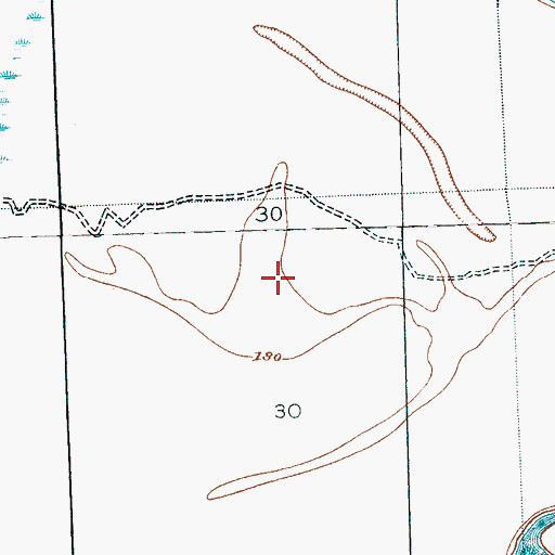 Topographic Map of Paul Battles Catfish Ponds Dam, MS