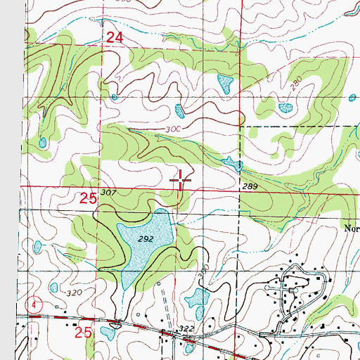 Topographic Map of Mrs T P Wilson Pond Dam, MS