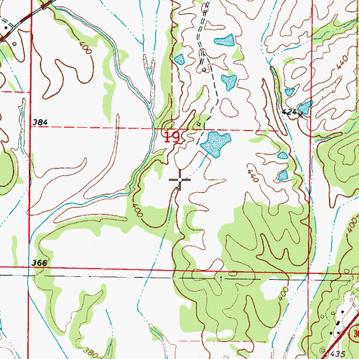 Topographic Map of Honeycutt Lake Dam, MS