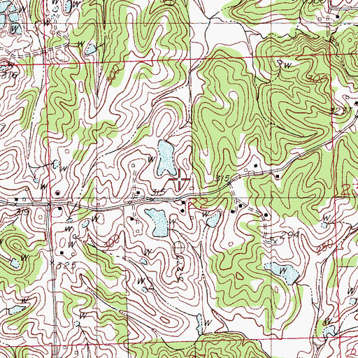 Topographic Map of E L Herron Pond Dam, MS