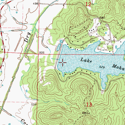 Topographic Map of Lake Mohawk Dam, MS