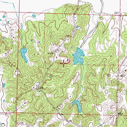 Topographic Map of Hickahala Creek Watershed Y-6-5 Dam, MS