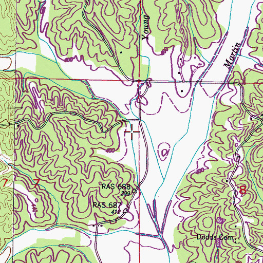 Topographic Map of Goodard Lake Dam, MS