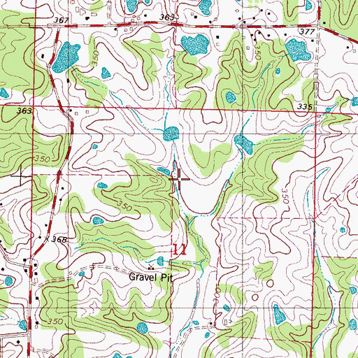 Topographic Map of Edwin Scott Pond Dam, MS