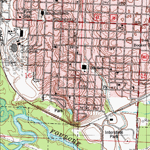 Topographic Map of Gods Home and Prayer Center, AR