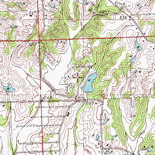 Topographic Map of Hidden Valley Incorporated Lake Dam, MS