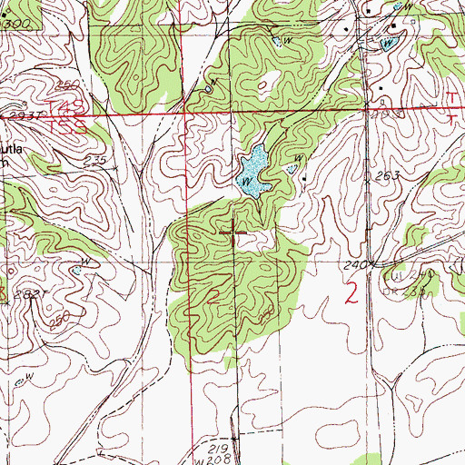 Topographic Map of Bill McLean Pond Dam, MS