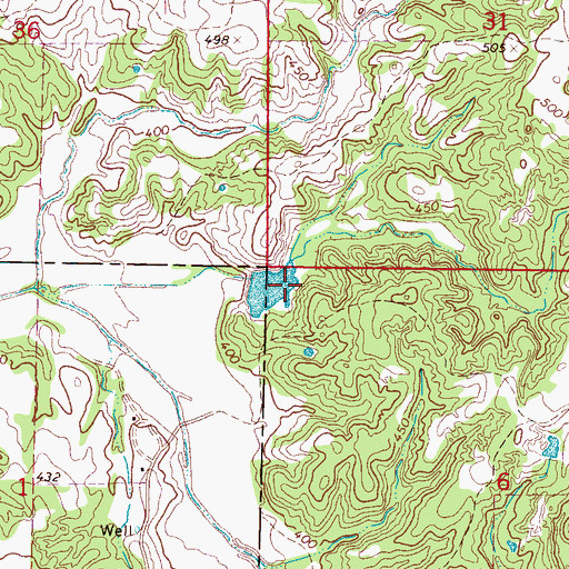 Topographic Map of Hickahala Creek Watershed Y-6-11 Dam, MS